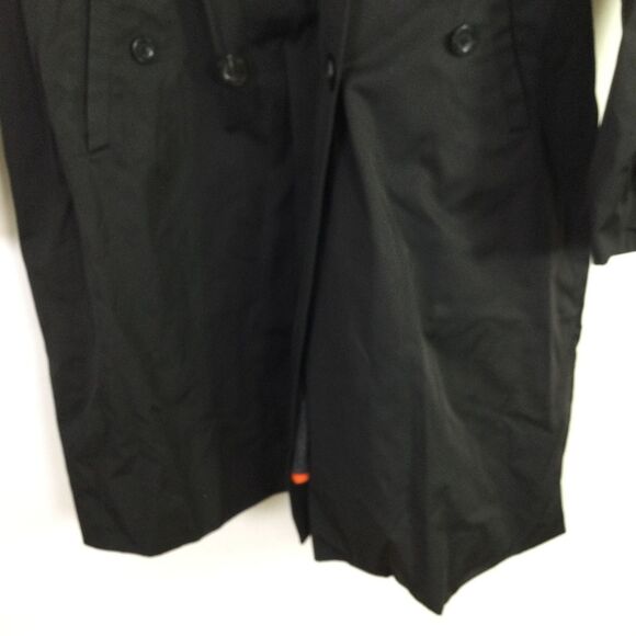 Michael Michael Kors Womens Trench Coat Relaxed Double Breasted Black Size S - Picture 3 of 16